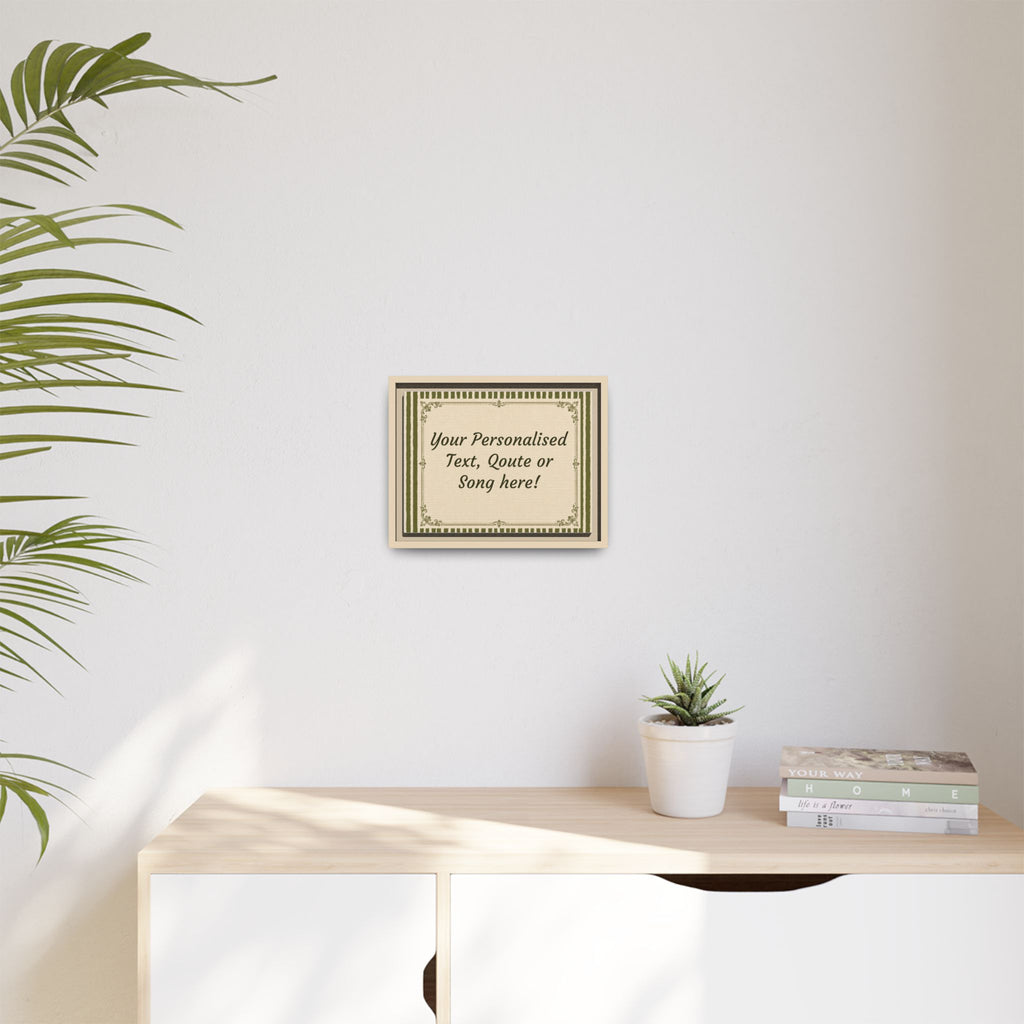 Vintage Border Personalized Quote Matte Canvas, Framed