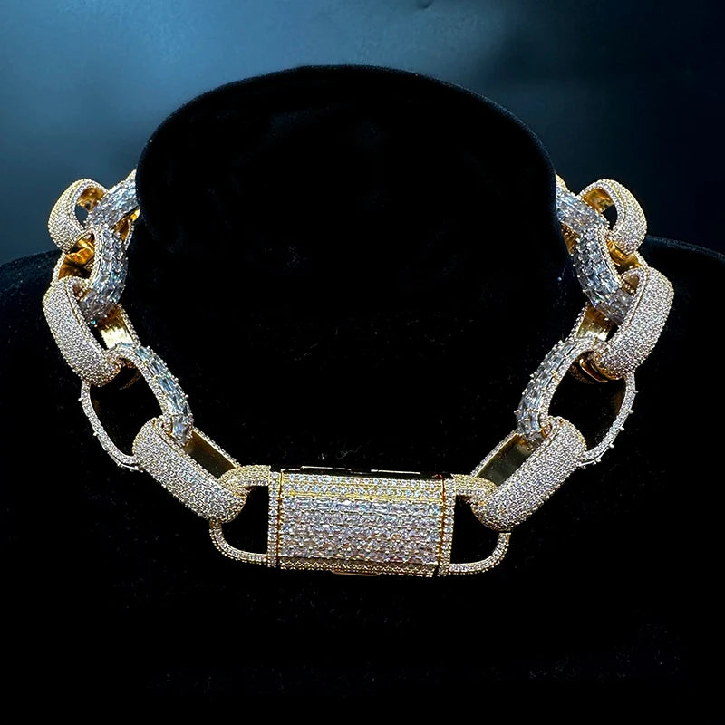 Iced Out Choker Necklace Hip Hop Jewelry