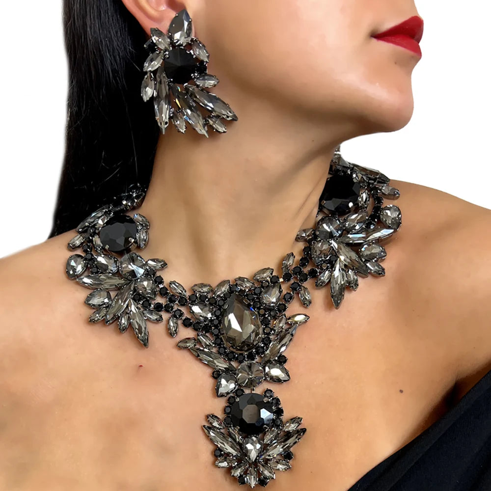 Luxury Black Dubai Jewelry Set for Women