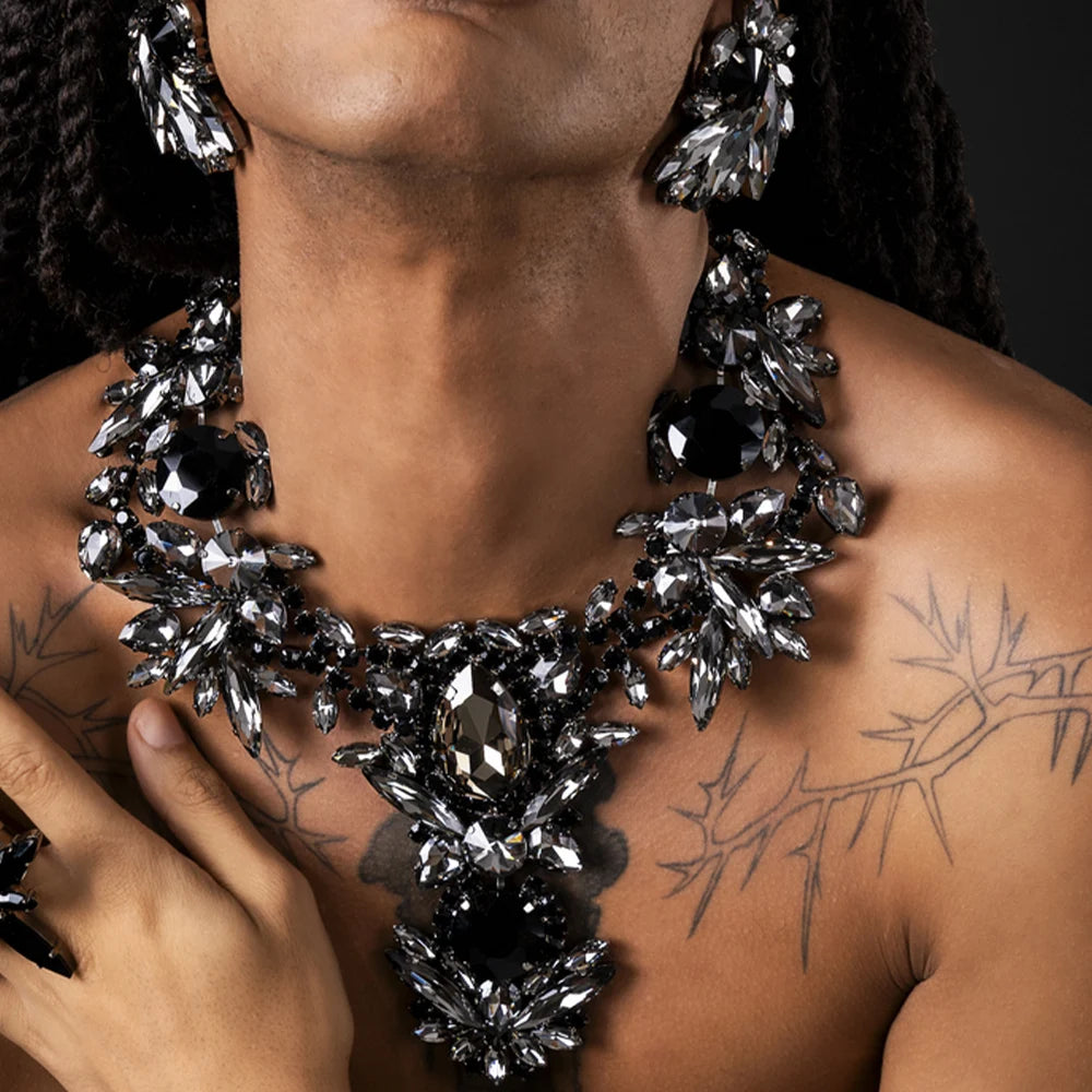 Luxury Black Dubai Jewelry Set for Women